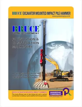 BRUCE Excavator Mount Pile Hammer