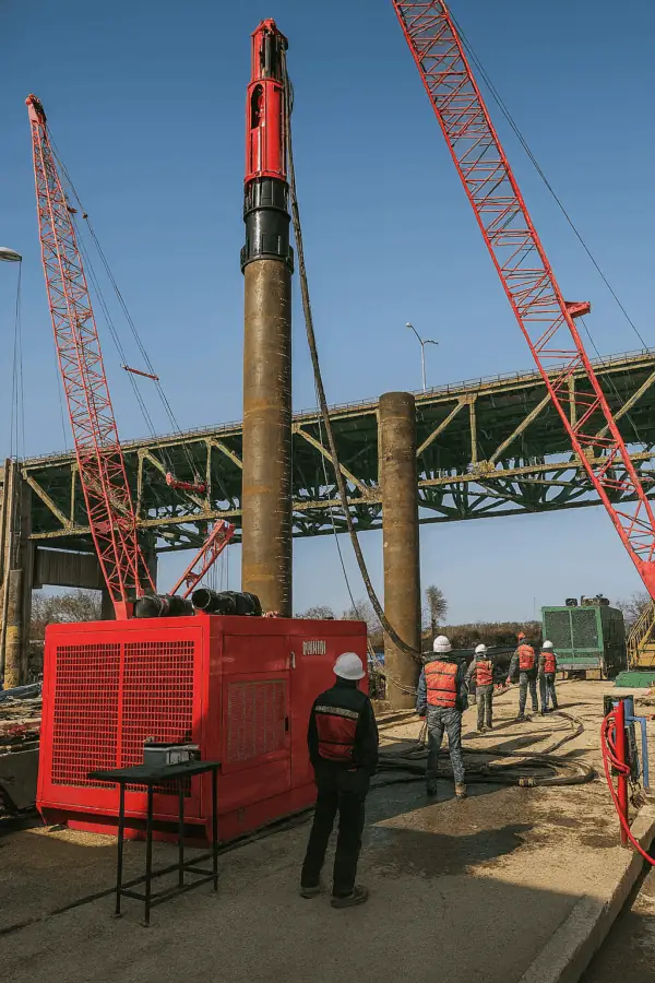 BRUCE-hydraulic-impact-pile-hammers