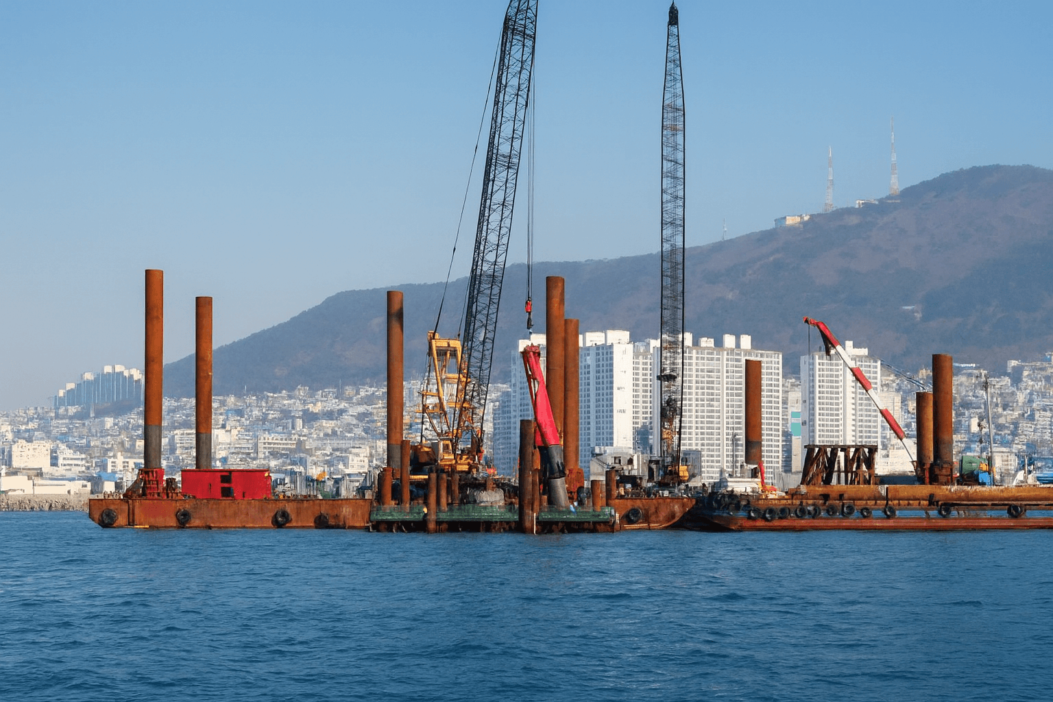 BRUCE hydraulic pile hammer supplier company in United States construction site