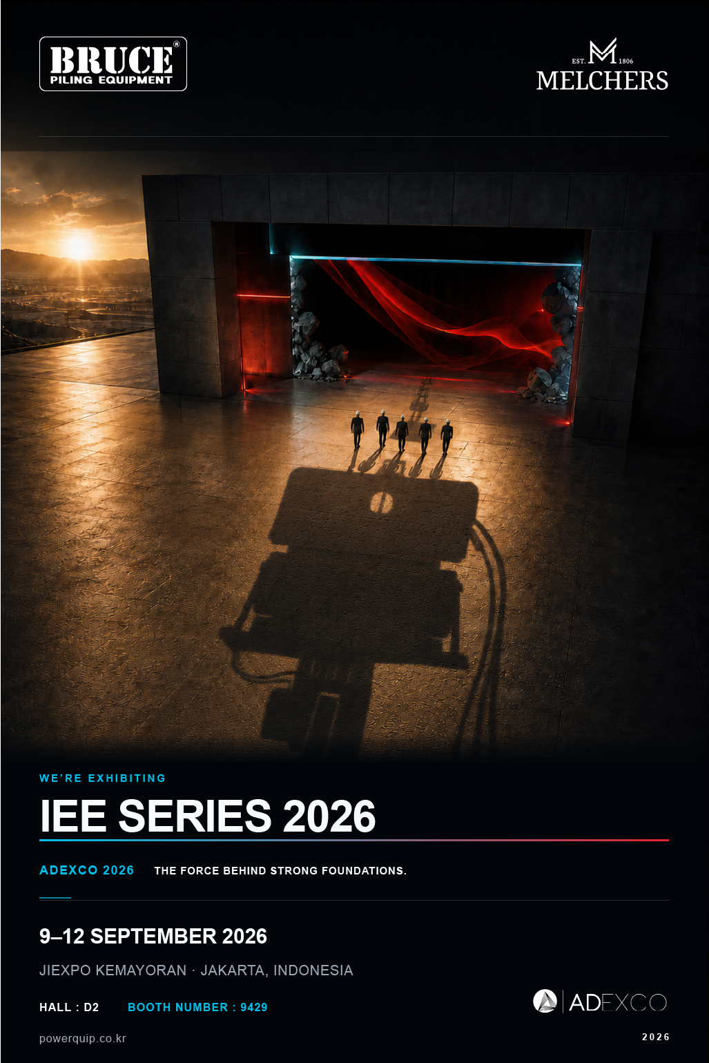 BRUCE ADEXCO 2026 exhibition poster with dates, venue and booth details
